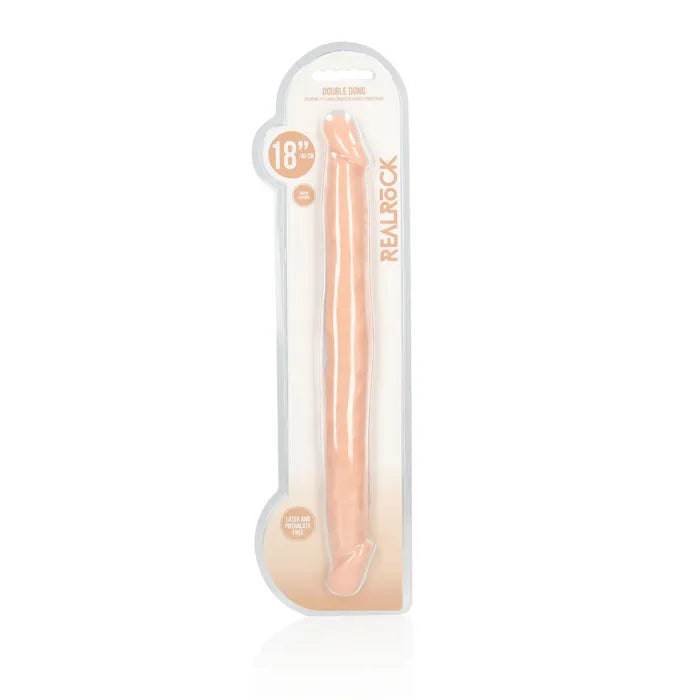 Shots Toys REALROCK Double Dildo 18 Inch Flesh Shots Toys