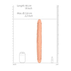Shots Toys REALROCK Double Dildo 18 Inch Flesh Shots Toys