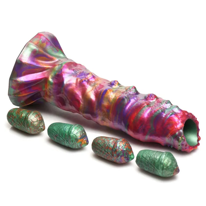 XR Brands Creature Cocks Larva Silicone Fantasy Dildo With Eggs 22.9cm XR Brands