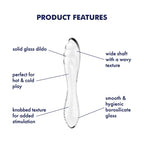 Satisfyer Dazzling Crystal 1 Glass Double Ended Dildo Clear Satisfyer