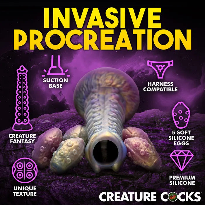 XR Brands Creature Cocks Deep Invader Ovipositor Fantasy Dildo 22.9cm Multi Coloured XR Brands