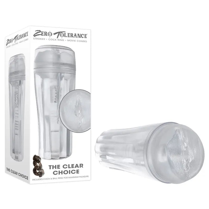 Zero Tolerance THE CLEAR CHOICE Vagina Stroker 21cm Clear Zero Tolerance Main image