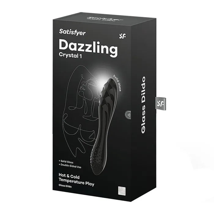 Satisfyer Dazzling Crystal 1 Glass Double Ended Dildo Black Satisfyer