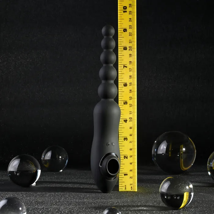 Playboy Pleasure LET IT BEAD USB Rechargeable Vibrating Anal Beads With Clitoral Suction Playboy Pleasure
