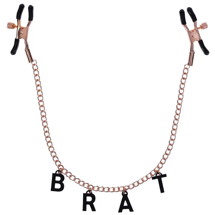 Sportsheets Sex & Mischief Brat Charmed Nipple Clamps With 45cm Chain Sportsheets