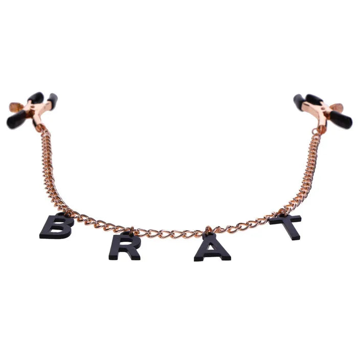 Sportsheets Sex & Mischief Brat Charmed Nipple Clamps With 45cm Chain Secondary image