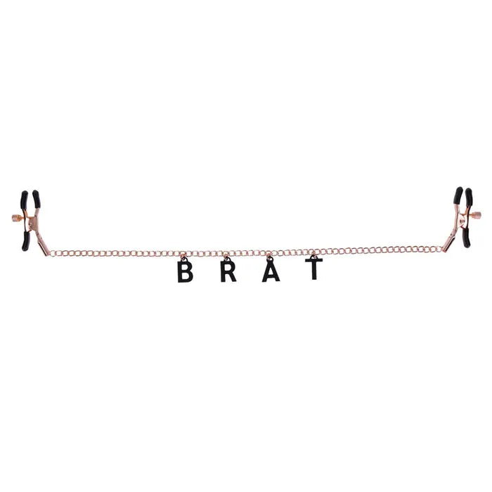 Sportsheets Sex & Mischief Brat Charmed Nipple Clamps With 45cm Chain Sportsheets