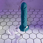 Evolved TSUNAMI USB Rechargeable Vibrating Dong With Remote Control 18.4cm Blue Evolved