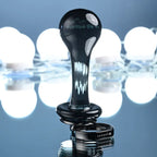 Gender X BLOW POP Glass Plug With Ring Pull 12.8cm Black Gender X