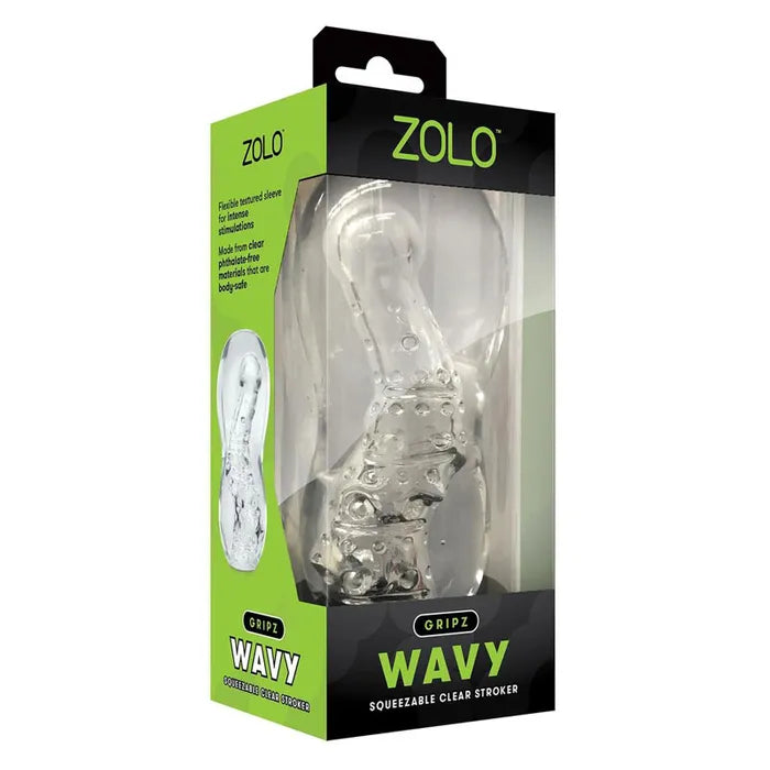 Zolo Gripz Wavy Stroker Sleeve Clear Zolo Main image