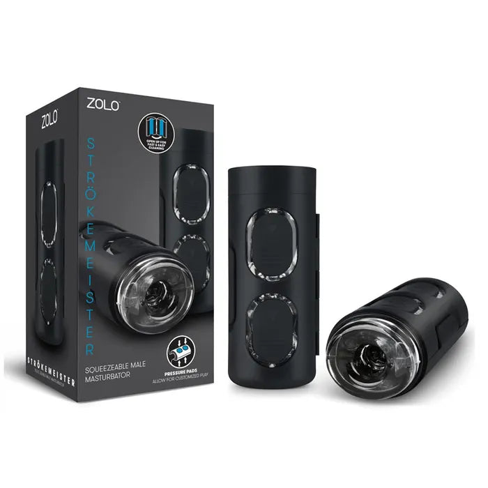 Zolo Strokemeister Squeezable Masturbator Black Zolo Main image