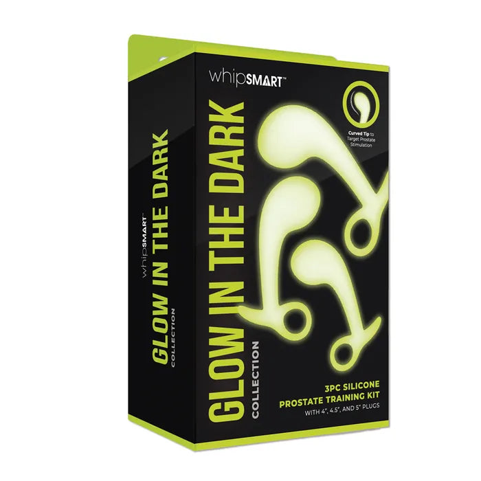 WhipSmart Glow In The Dark Prostate Training Kit Prostate Massagers Set Of 3 Sizes WhipSmart