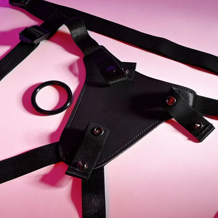 Gender X PLEASURE HARNESS - Black Adjustable Harness (No Probe Included) Gender X