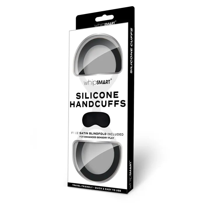 WhipSmart Silicone Handcuffs Restraint With Bonus Blindfold Secondary image