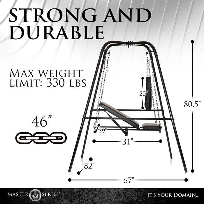 XR Brands Master Series Throne Adjustable Sex Sling With Stand XR Brands