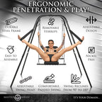 XR Brands Master Series Throne Adjustable Sex Sling With Stand XR Brands