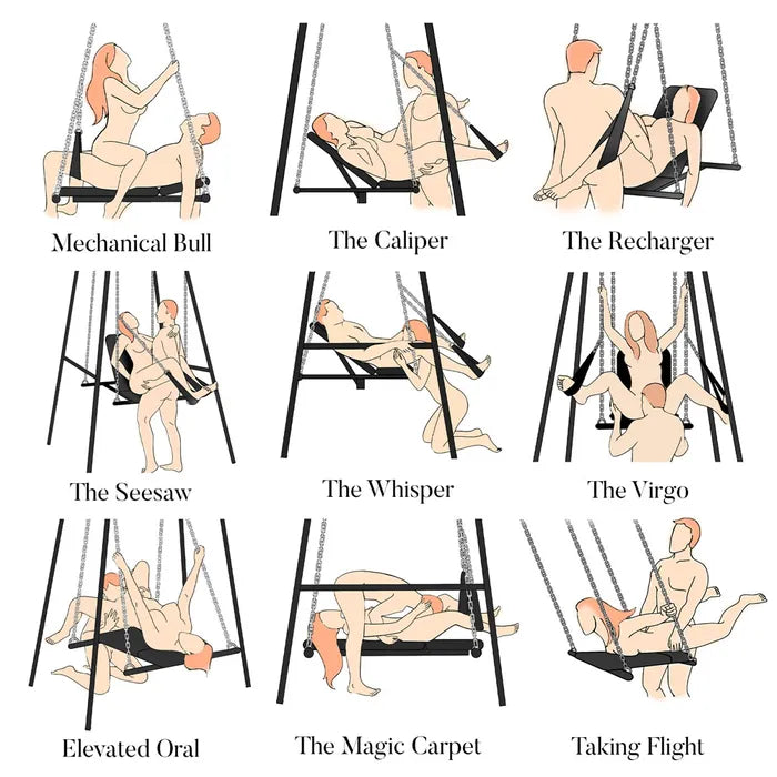 XR Brands Master Series Throne Adjustable Sex Sling With Stand XR Brands