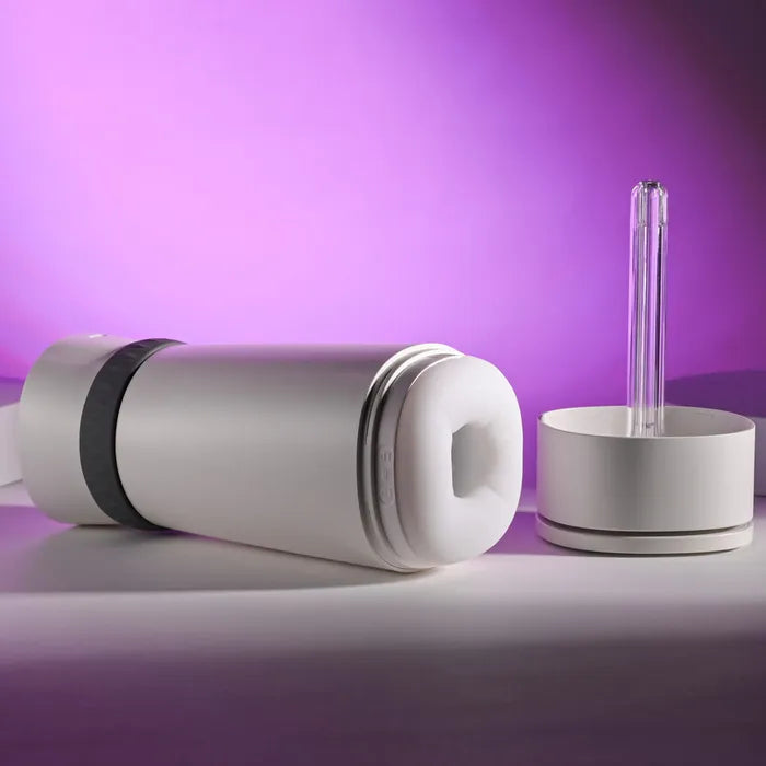 Playboy Pleasure TWIST & STROKE USB Rechargeable Heating Stroker With UV Cleaning White Playboy Pleasure