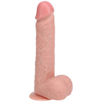 Shots Toys REALROCK Vibrating & Rotating Cock With Balls USB Rechargeable Vibrating & Rotating Dong 8 Inch Shots Toys