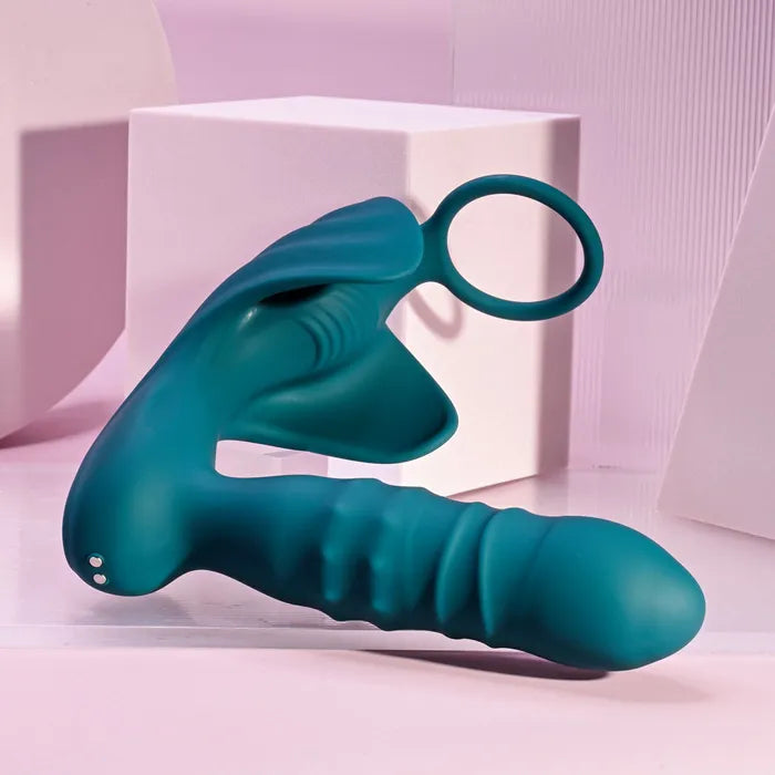 Playboy Pleasure BRING IT ON USB Rechargeable Thrusting Anal Plug With Cock Ring Playboy Pleasure