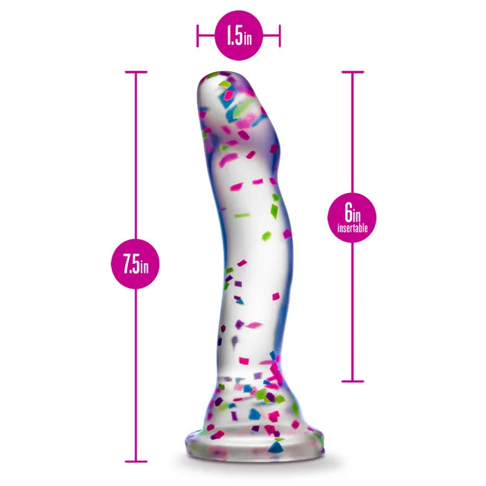 Blush Novelties Neo Elite Glow Hanky Panky Glow In Dark Dong 19cm Clear Blush Novelties