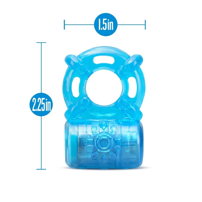 Blush Novelties Stay Hard Rechargeable 5 Function USB Rechargeable Vibrating Cock Ring Blush Novelties