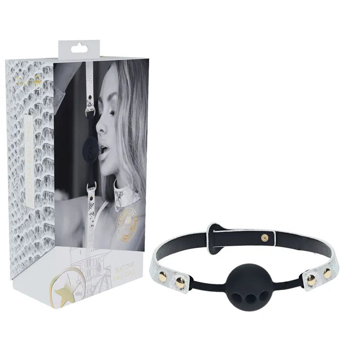 Shots Toys OUCH! Florence Collection Silicone Ball Gag Breathable Mouth Restraint Secondary image
