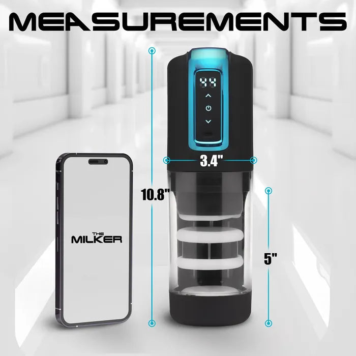 XR Brands LoveBotz The Milker Roto-Stroke USB Rechargeable Thrusting & Rotating Male Masturbator XR Brands