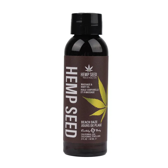 Earthly Body Hemp Seed Scented Massage & Body Oil 59ml Bottle Earthly Body