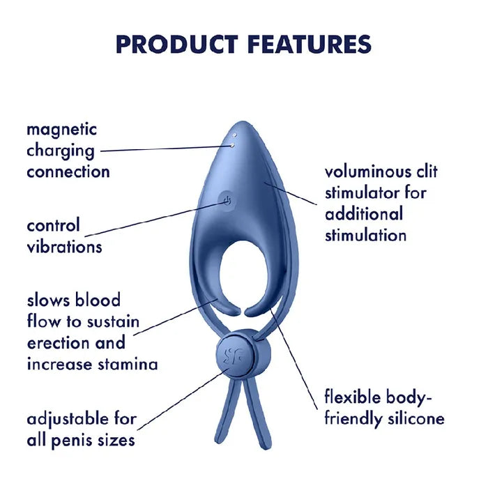 Satisfyer Sniper Vibrating Adjustable Lasso Cock Ring Satisfyer