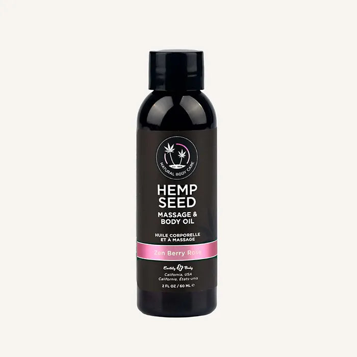 Earthly Body Hemp Seed Scented Massage & Body Oil 59ml Bottle Earthly Body