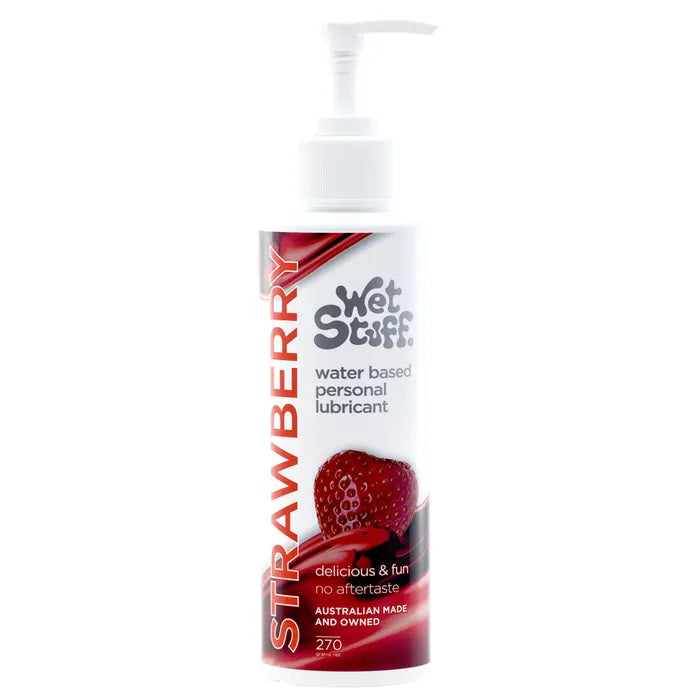 Wet Stuff Strawberry Flavoured Water Based Lubricant 100g Tube Wet Stuff