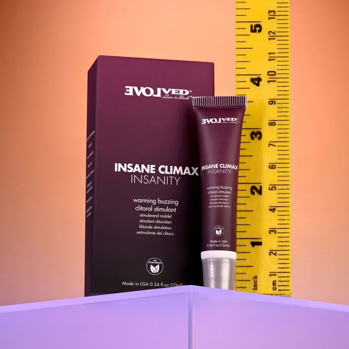 Evolved INSANE CLIMAX INSANITY Warming Buzzing Clitoral Stimulation Gel 10ml Evolved