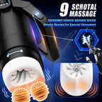 CyberSkin The Wing USB Rechargeable Thrusting & Massaging Auto Masturbator With Heater Black CyberSkin