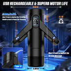 CyberSkin The Wing USB Rechargeable Thrusting & Massaging Auto Masturbator With Heater Black CyberSkin