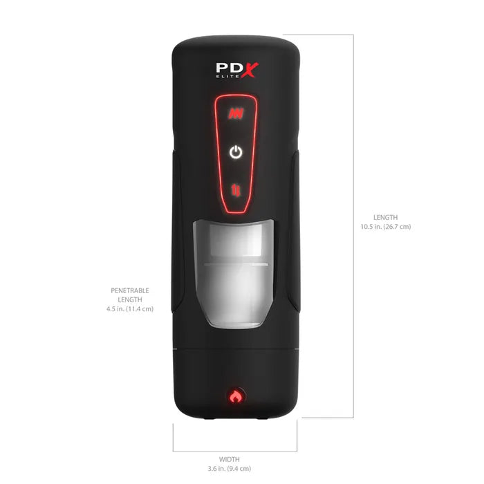 Pipedream PDX Elite Milk Me Hotter USB Rechargeable Thrusting Heating & Vibrating Auto Stroker Pipedream