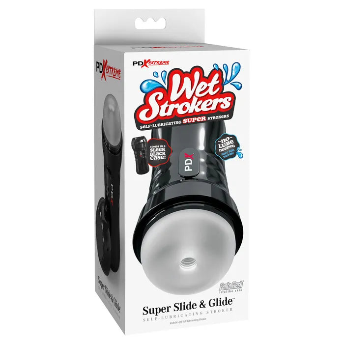 Pipedream PDX Extreme Wet Strokers Super Slide & Glide Stroker Clear Pipedream