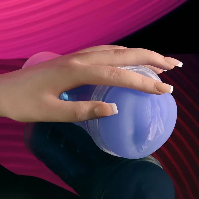 Zero Tolerance POP ON THE GLOW Glow In Dark Purple Vagina Stroker Purple Zero Tolerance