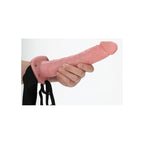 REALROCK Hollow Strap-on - 24.5 cm Black - Black 24.5 cm Hollow Strap-On Shots Toys