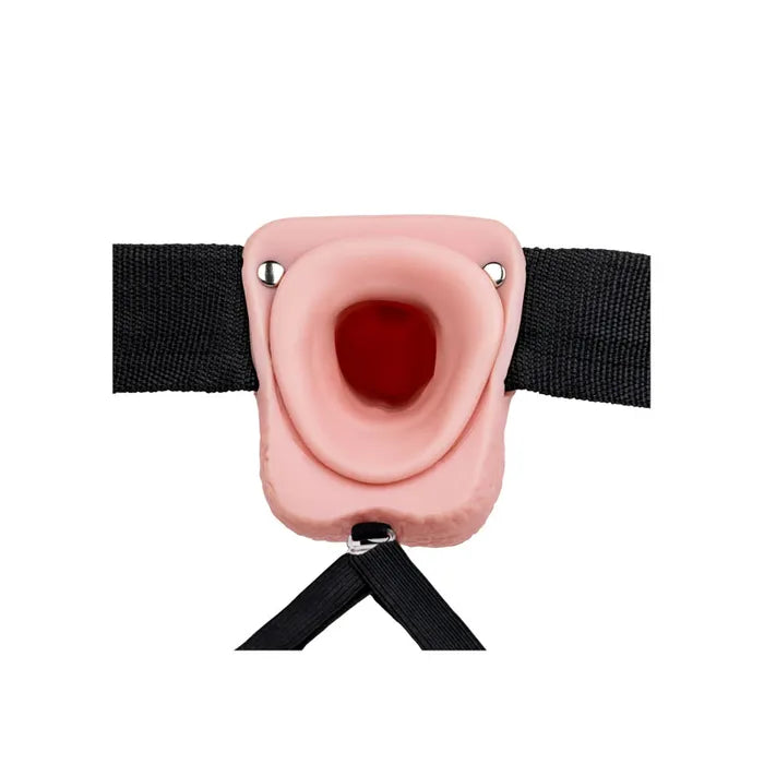 Shots Toys REALROCK Vibrating Hollow Strap On With Balls 23cm Shots Toys