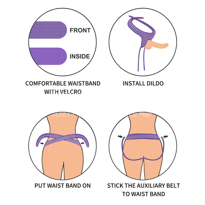 Ingen Easy Strap-On Harness - Purple Adjustable Strap-On Harness (No Probe Included) Lovetoy