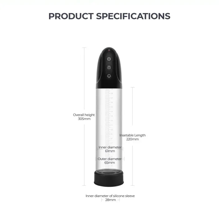 LuvPump Automatic USB Rechargeable Automatic Penis Pump Clear LuvPump