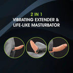 Excellent Power Extendor Vibrating Penis Extender & Stroker 2 Inch Flesh Excellent Power