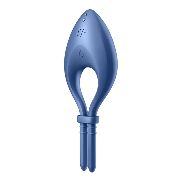 Satisfyer Bullseye Vibrating Adjustable Lasso Cock Ring Blue Satisfyer