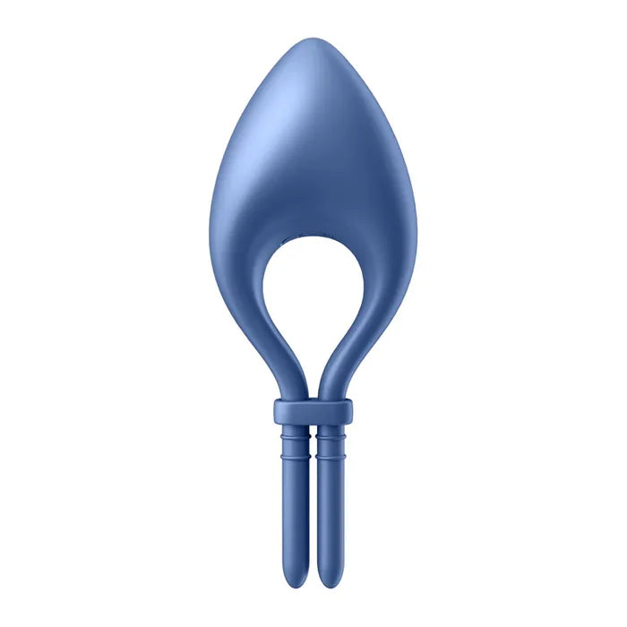 Satisfyer Bullseye Vibrating Adjustable Lasso Cock Ring Blue Satisfyer