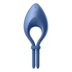 Satisfyer Bullseye Vibrating Adjustable Lasso Cock Ring Blue Satisfyer