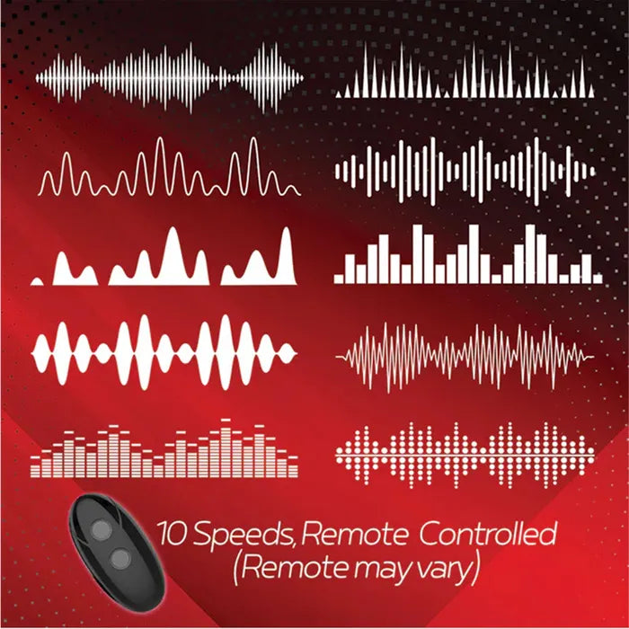 Icon Brands Red Dot Rings V3 USB Rechargeable Vibrating Cock Ring With Remote Black Icon Brands