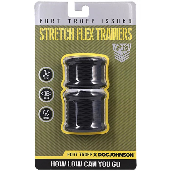 Doc Johnson Fort Troff Stretch Flex Trainers Ball Stretchers Set of 2 Black Doc Johnson