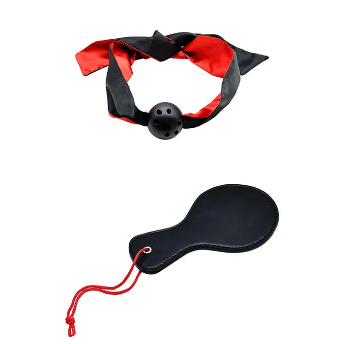 Adam & Eve SENSUAL SCARLET NIGHTS Couples Bondage Kit Set of 10 Pieces Black / Red Adam & Eve