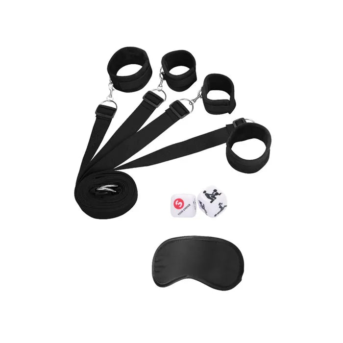 OUCH! Black & White Bed Bindings Restraint System Restraints Black Shots Toys